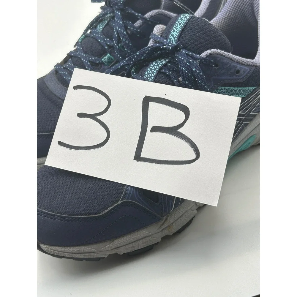 Asics Gel-Venture 7 Running Shoes Womens 9.5 Navy Blue Teal Trail Gorpcore